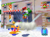 Yoshi fait son apparition dans Mario Sunchine!